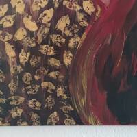 Unikat abstrakte Gemälde Flamenco in Golden Dream Acryl auf Leinwand 80 x 100cm Bild 5