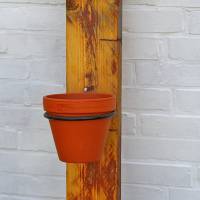 Topfhalter für Balkon oder Garten, Blumentopfhalter mit Eisenringen und Treibholz, Nachhaltige Blumenampel, Treibholz al Bild 8