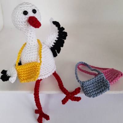 STORCH oder BABY als Eierwärmer Geburt Taufe Geschenkidee Hebamme