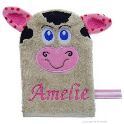 Waschlappen mit Name Amelie Waschhandschuhe