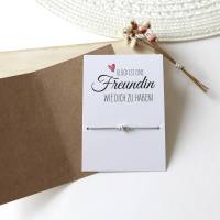 Freundschaftsarmband mit Schmuckkarte | Freundschaftsgeschenk mit Spruch | Herzarmband für die beste Freundin Bild 6