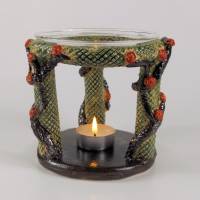 Duftlampe, Aromalampe aus Keramik ca 12 cm hoch  Handarbeit für Duftwachs oder Duftöle Bild 1