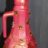 Dekoflasche VIKTORIANISCHE DAME Steampunk Upcycling bemalte Glasflasche Geschenk Viktorianisch Recycling Vintage Bild 9