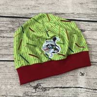 coole Mütze gr.53-55 grün-rot mit Buntstiften und Schul-Charly zur Einschulung/Vorschule Bild 1