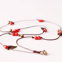 Handgemachte Wickelarmbänder mit Perlen aus Porzellan, Handmade Geschenk Mama, Freundin o. Schwester Bild 2