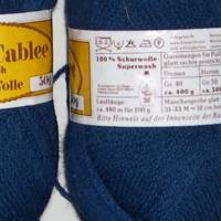 Wolle 100% Wollreste, Pulloverwolle, Merinowolle feine weiche Wolle Babywolle, Sommerwolle, dunkelblau, Sonderpreis Bild 2