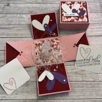 Explosionsbox Geschenkverpackung inkl. Schutzengel zum Valentinstag, für die Mama / Freundin zum Geburtstag, Stampin’Up Bild 1