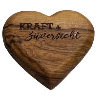 Handschmeichler Herz KRAFT & Zuversicht aus Olivenholz personalisierbar Bild 6