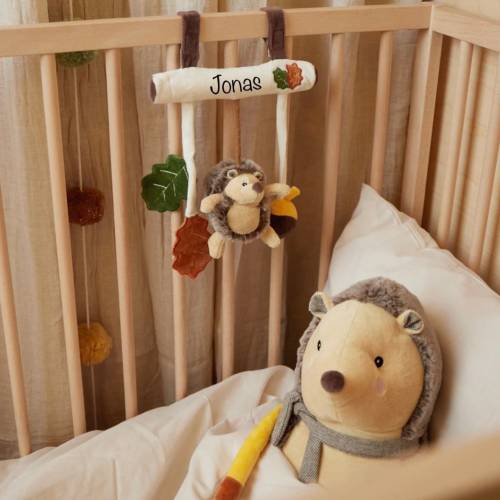 Spielanhänger Igel Babyschale | Maxicosi Anhänger | Kinderwagenkette | Spielanhänger Babybett | Laufgitterspielzeug | Hä