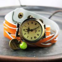 Armbanduhr,Wickeluhr mit Druckknopfverschluss, Carpe diem Bild 1
