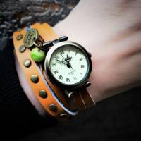Armbanduhr,Wickeluhr mit Druckknopfverschluss, Carpe diem Bild 3