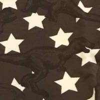 DINOS und STERNE * Braun mit weissen Sternen * schwarze Dinos * Jersey * 1,00 x 1,50 m Bild 2