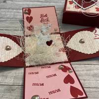 Explosionsbox Geschenkverpackung inkl. Schutzengel zum Valentinstag, für die Mama / Freundin zum Geburtstag, Stampin’Up Bild 2