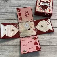 Explosionsbox Geschenkverpackung inkl. Schutzengel zum Valentinstag, für die Mama / Freundin zum Geburtstag, Stampin’Up Bild 3