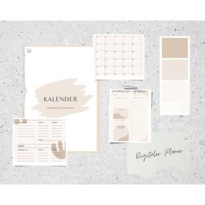 Digitaler Planer - Monatsplaner, Wochenplaner, Tagesübersicht, Haushaltsseite