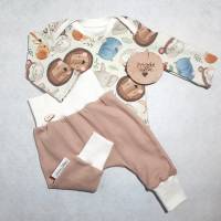 Babyset 2-teilig, Babykleidung Junge und Mädchen, Pumphose, LangarmShirt, Größe 56+ Bild 6