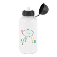 Brotdose Mepal mit Namen, Lunchbox & Trinkflasche für Mädchen mit Obsteinsatz und Gabel, Motiv Heissluftballon Bild 2