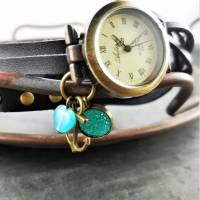 Armbanduhr,Wickeluhr mit Druckknopfverschluss, martitim Bild 2