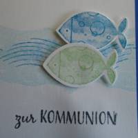 Einladungskarten Kommunion Einladungskarte Fisch Einladung Einladungen Mädchen Junge Bild 3