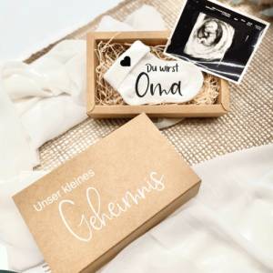 Du wirst Papa | Oma | Opa | Tante Schwangerschaft verkünden Babysocke Geschenkbox | Überraschung Schwangerschaft I Wir w Bild 1