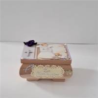 Geldgeschenk Kommunion Mädchen Holz Geschenkkästchen 3D Bild Geschenk Verpackung Bild 2