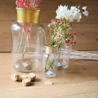 Glas Vase in 3 Größen Glas Flasche Bild 1