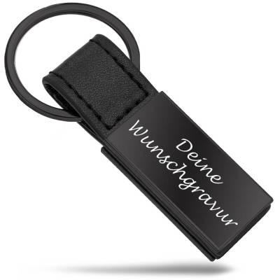 Classy Schlüsselanhänger mit Gravur | Frei Personalisierbar Schlüsselanhänger in Geschenkbox - mit individueller Gravur