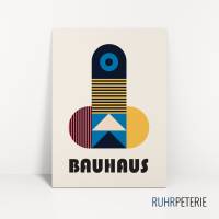 Penis Bauhaus Stil | Pimmel Poster | Abstrakte moderne Kunst | Fineart Kunstdruck | Kunst von Pimmelpapier Bild 1