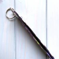 Schlüsselband Schlüsselanhänger Schlüsselring Schlüsselbändchen Schlüsselbund kurz "Purple Blossom" Bild 4