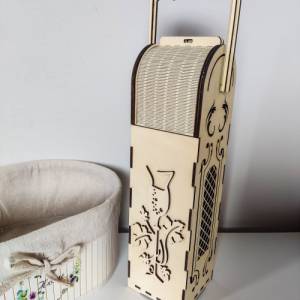 Einzigartige Weinflaschen Box aus Holz | Perfekte Geschenkverpackung für Weinflaschen | Geschenkideen Weinliebhaber Bild 5