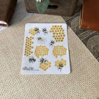Bienensticker, Planersticker, Bujo Sticker floral Bild 1