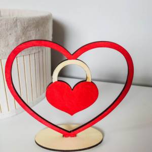 4er Set Herz Dekorationen zum Aufstellen aus Holz | Geschenke für die Liebsten | Tischdekoration für Hochzeiten Bild 8