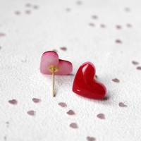 kleine Herzchen • Ohrstecker Polymer Clay | Ohrschmuck | Geschenke für Frauen | Valentinstag Bild 2