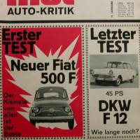 mot Auto-Kritik  Nr. 8 -    10.4.1965   -     Test : Neuer Fiat 500 F  /  DKW F 12 45 PS Bild 1