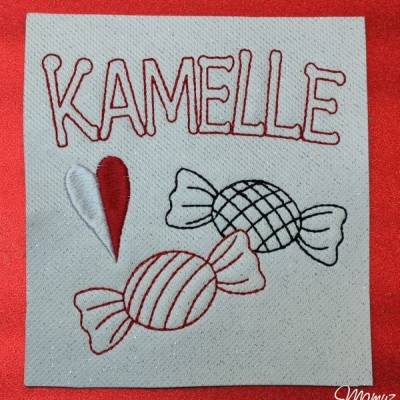 *  Kamelle - Herz - Bonbon  *   Stickdatei 10 x 10 für Karneval, Fasching, Fasnet