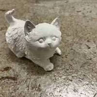 Katze - eine Figur aus hochwertigem Stuckgips zum selber Malen - kreative Beschäftigung Bild 1