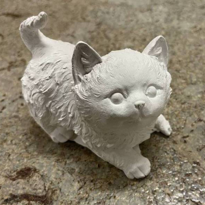 Katze - eine Figur aus hochwertigem Stuckgips zum selber Malen - kreative Beschäftigung