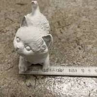 Katze - eine Figur aus hochwertigem Stuckgips zum selber Malen - kreative Beschäftigung Bild 3