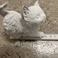 Katze - eine Figur aus hochwertigem Stuckgips zum selber Malen - kreative Beschäftigung Bild 4