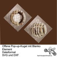 Plotterrdatei Offene Pop-up-Kugel mit Blako Element Bild 1