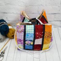 Projekttasche für Strickzeug, große japanische Strickprojekttasche, Projektbeutel für stricken, Tasche für Strickzeug Bild 6