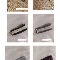 Schlüsselanhänger (Farbbeispiel aluminium) Polstercanvas in 18 Farben und vielen Varianten Bild 7