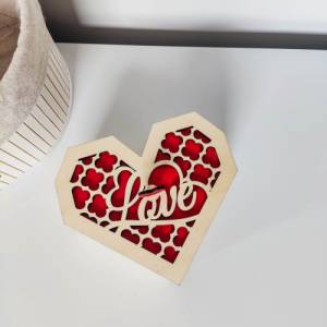 Geschenkbox Love aus Holz | Holzbox Geschenkverpackung mit Herz | Verpackung für Geschenke Bild 2