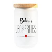 Glas Leckerlidose LECKERLIES - personalisiert - 700 ml Bild 2