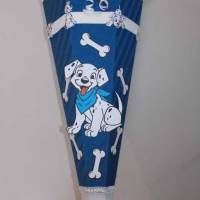 Bastelset für Schultüte Zuckertüte für Mädchen Hund dunkelblau Bild 1
