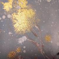 ROTKEHLCHEN - niedliches Vogelbild mit verschneiten Beeren 20cmx20cm mit Glitter - Künstlerin Christiane Schwarz Bild 5