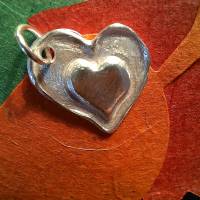 Silberanhänger Herz im Herz aus 999 Silber Bild 2