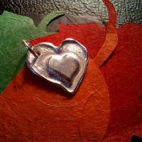 Silberanhänger Herz im Herz aus 999 Silber Bild 5