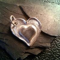 Silberanhänger Herz im Herz aus 999 Silber Bild 6