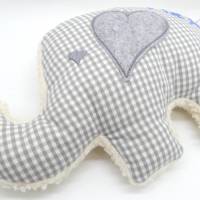 Kuscheltier Elefant mit Herz und gesticktem Wunschnamen Bild 5
